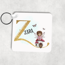 Load image into Gallery viewer, Fairy Alphabet Personalised Keyring Bag Tag
