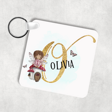 Load image into Gallery viewer, Fairy Alphabet Personalised Keyring Bag Tag
