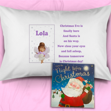 Load image into Gallery viewer, Fairy Personalised Christmas Eve Pillow Case &amp; Book
