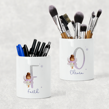 Load image into Gallery viewer, Fairy Glitter Alphabet Pencil Caddy / Make Up Brush Holder
