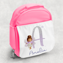 Load image into Gallery viewer, Fairy Glitter Alphabet Personalised Kids Insulated Lunch Bag
