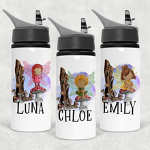 Load image into Gallery viewer, Fairy Toadstool Personalised Aluminium Straw Water Bottle 650ml
