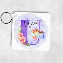 Load image into Gallery viewer, Fairy Alphabet Personalised Keyring Bag Tag
