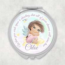 Load image into Gallery viewer, Fairy Personalised Compact Pocket Mirror When you wish upon a star
