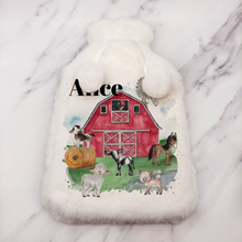 Load image into Gallery viewer, Farm Animals Personalised Hot Water Bottle Cover
