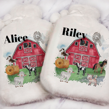 Load image into Gallery viewer, Farm Animals Personalised Hot Water Bottle Cover
