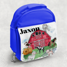 Load image into Gallery viewer, Farm Animals Personalised Kids Insulated Lunch Bag
