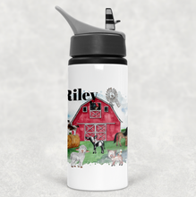 Load image into Gallery viewer, Farm Personalised Aluminium Straw Water Bottle 650ml
