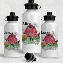 Load image into Gallery viewer, Farm Animals Personalised Water Bottle - 400/600ml
