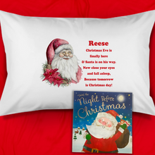 Load image into Gallery viewer, Father Christmas Personalised Christmas Eve Pillow Case &amp; Book
