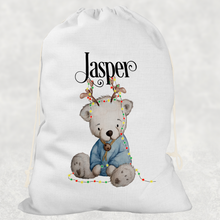 Load image into Gallery viewer, Festive Bear First Christmas Personalised Christmas Santa Sack
