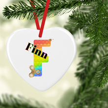 Load image into Gallery viewer, Pop It Fidget Alphabet Personalised Ceramic Bauble
