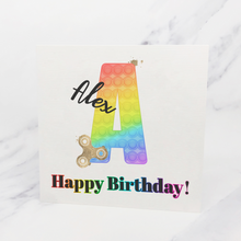 Load image into Gallery viewer, Pop It Fidget Alphabet Birthday Card
