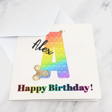 Load image into Gallery viewer, Pop It Fidget Alphabet Birthday Card
