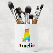 Load image into Gallery viewer, Pop It Fidget Alphabet Personalised Pencil Caddy / Make Up Brush Holder
