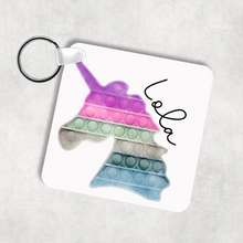 Load image into Gallery viewer, Pop It Fidget Personalised Keyring Bag Tag
