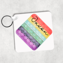 Load image into Gallery viewer, Pop It Fidget Personalised Keyring Bag Tag

