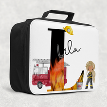 Load image into Gallery viewer, Firefighter Alphabet Insulated Lunch Bag
