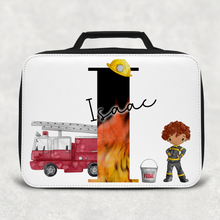 Load image into Gallery viewer, Firefighter Alphabet Insulated Lunch Bag
