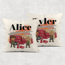 Load image into Gallery viewer, Firefighter Personalised Cushion
