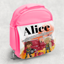 Load image into Gallery viewer, Firefighter Personalised Kids Insulated Lunch Bag
