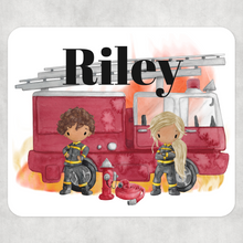 Load image into Gallery viewer, Firefighter Kids Dinner Placemat &amp; Coaster
