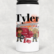 Load image into Gallery viewer, Firefighter Personalised Aluminium Straw Water Bottle 650ml
