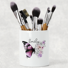 Load image into Gallery viewer, Floral Butterfly Pencil Caddy / Make Up Brush Holder
