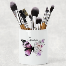 Load image into Gallery viewer, Floral Butterfly Pencil Caddy / Make Up Brush Holder

