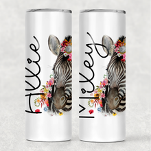 Load image into Gallery viewer, Floral Zebra Personalised Tall Tumbler
