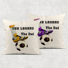 Load image into Gallery viewer, Football The Legend The Dad Father&#39;s Day Gift Cushion
