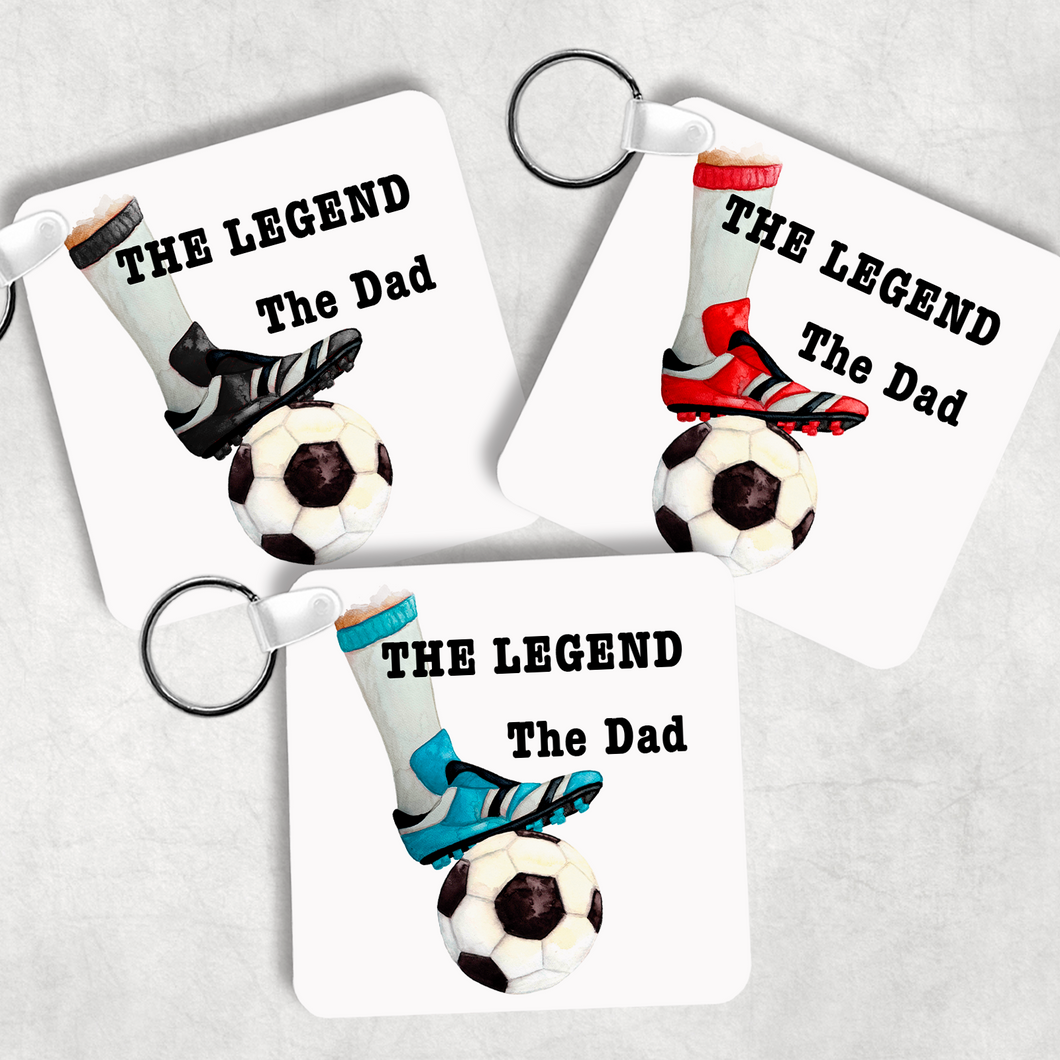 Football The Legend The Dad Keyring