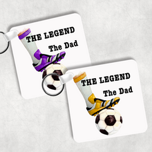Load image into Gallery viewer, Football The Legend The Dad Keyring
