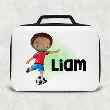 Load image into Gallery viewer, Football Personalised Insulated Lunch Bag
