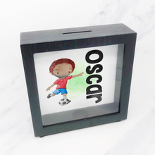 Load image into Gallery viewer, Football Personalised Money Box Frame
