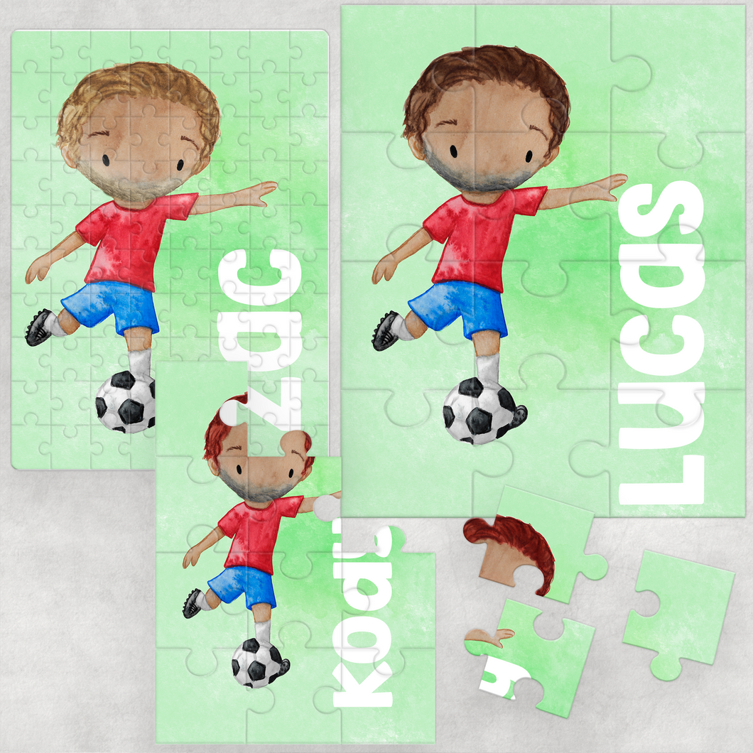 Football Personalised Jigsaw Various Sizes & Pieces