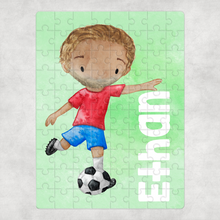 Load image into Gallery viewer, Football Personalised Jigsaw Various Sizes &amp; Pieces
