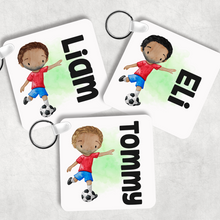 Load image into Gallery viewer, Football Personalised Keyring Bag Tag
