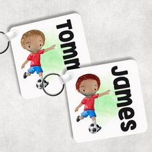 Load image into Gallery viewer, Football Personalised Keyring Bag Tag
