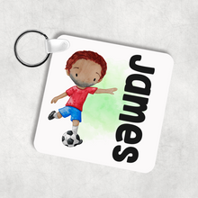 Load image into Gallery viewer, Football Personalised Keyring Bag Tag
