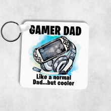 Load image into Gallery viewer, Gamer Dad Cooler Than a Normal Dad Keyring
