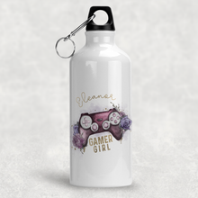 Load image into Gallery viewer, Gamer Girl Floral Personalised Water Bottle - 400/600ml
