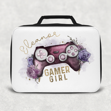 Load image into Gallery viewer, Gamer Girl Floral Game Control Insulated Lunch Bag
