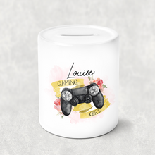 Load image into Gallery viewer, Gaming Girl Personalised Money Pot
