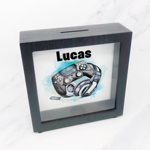 Load image into Gallery viewer, Gamer Headset Personalised Money Box Frame

