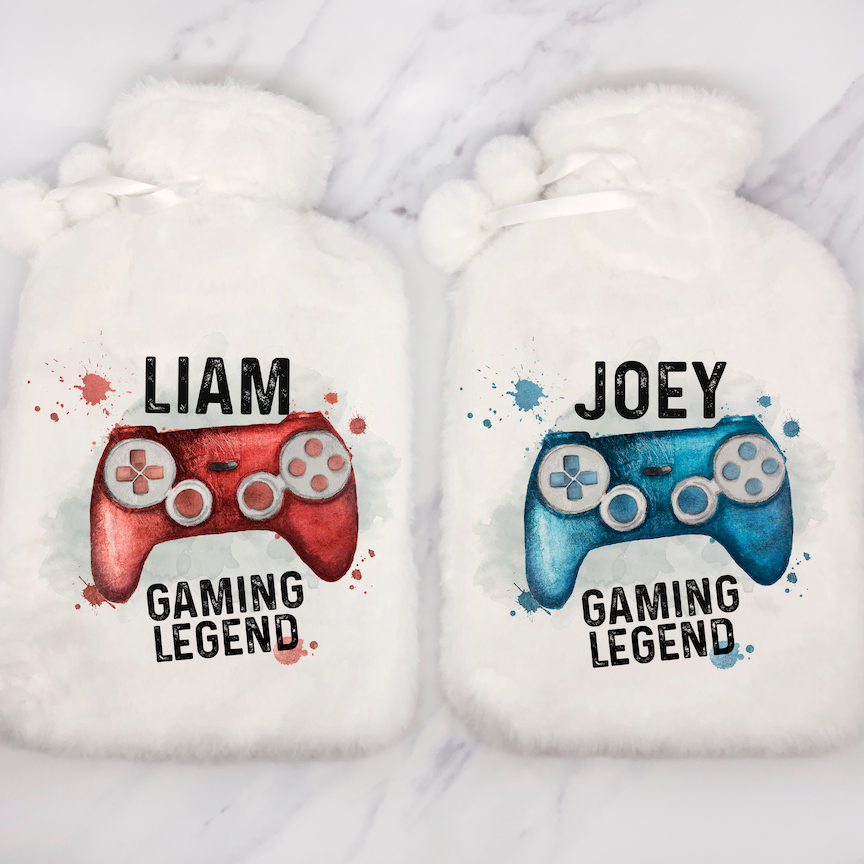 Gaming Legend Personalised Hot Water Bottle Cover