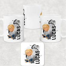 Load image into Gallery viewer, Gamer Character Personalised Watercolour Mug
