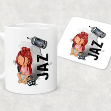 Load image into Gallery viewer, Gamer Character Personalised Watercolour Mug
