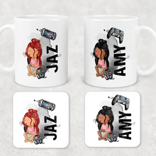 Load image into Gallery viewer, Gamer Character Personalised Watercolour Mug
