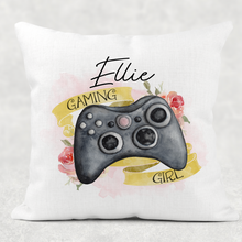 Load image into Gallery viewer, Gamer Girl Personalised Cushion
